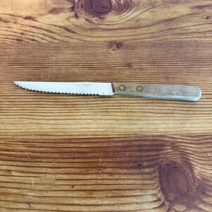 Brandware Serrated Steak Knife‎ Wood Handle 881 Vintage Cutlery